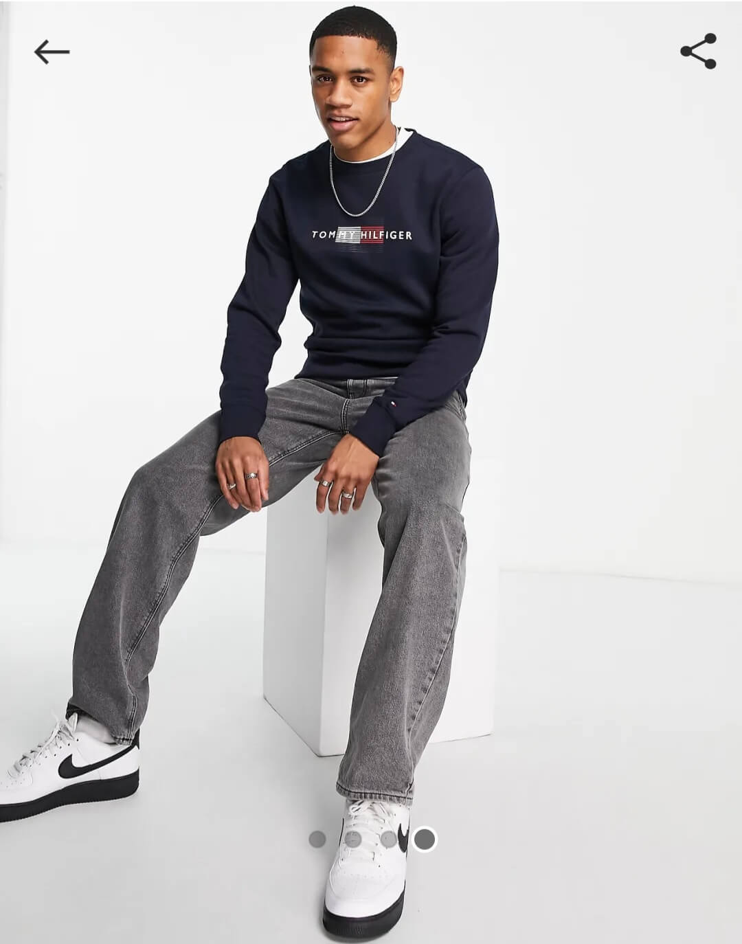 TH- FLAG EMB PREMIUM SWEATSHIRT BLUE