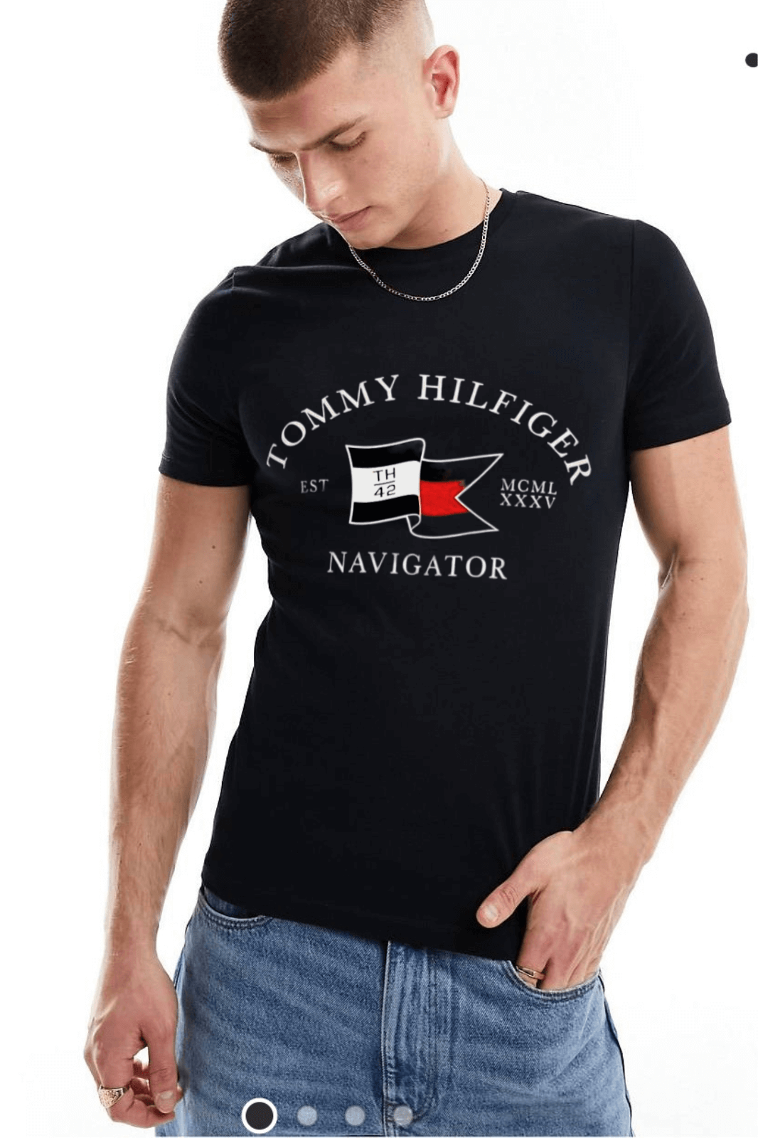 T-H-N Premium Cotton Solid T-Shirt Black