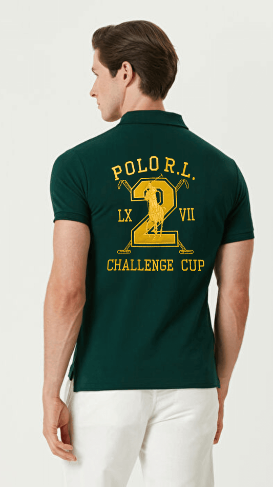 R-Limited Edition Front/Back Embroidery Polo Green