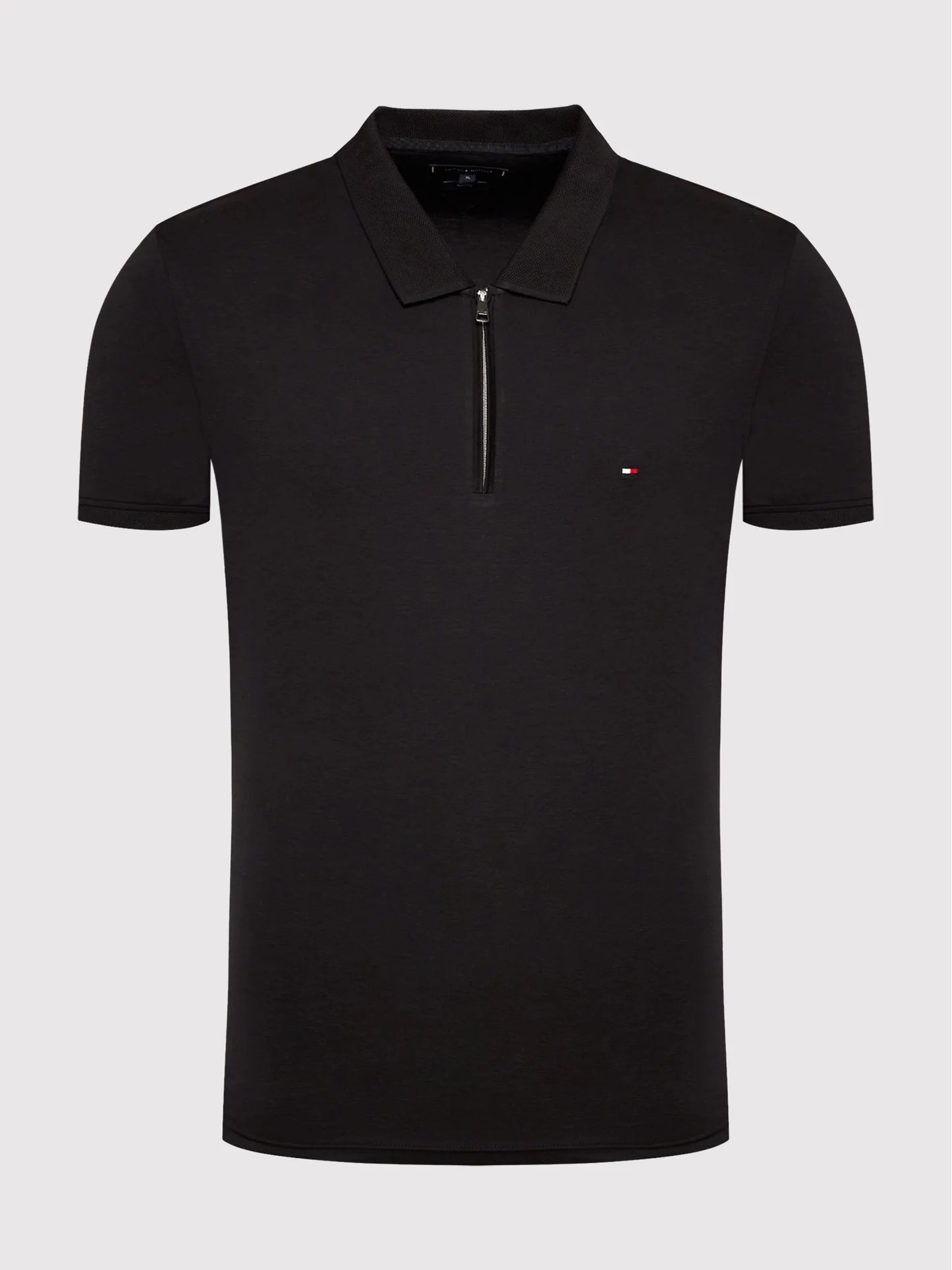 Thf-Premium Zipup Polo Jet Black