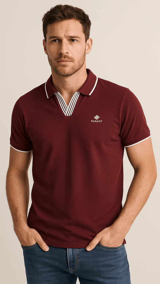 G-Premium Polo Mahroon J-Collor
