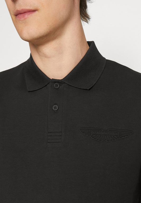 H-Premium Embosed Polo Black